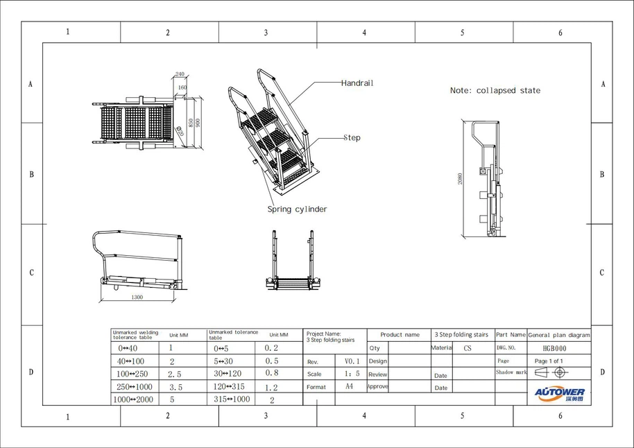 3 step folding stairs drawing 3 step folding stairs drawing